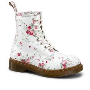 white floral doc martens